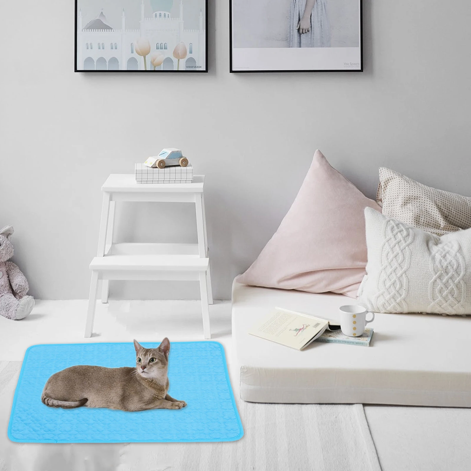 

Pet Ice Silk Pad Twin Size Cooling Mat Washable Dog Bed Self Cooling Pad for Indoor Outdoor Use Foldable Pet Cushion