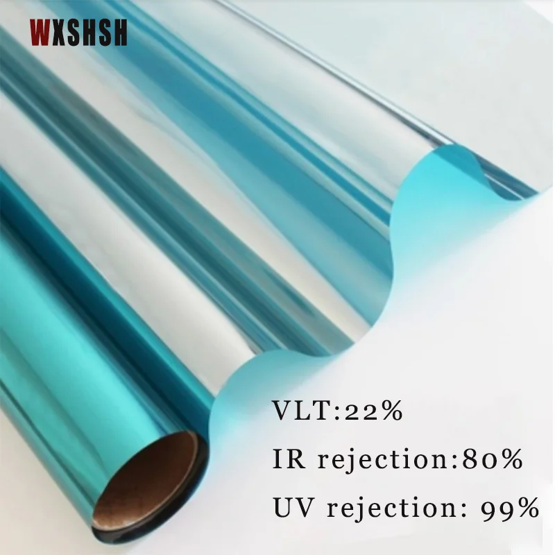 Mirror Silver Solar Window Film Thermal Insulation UV-Blocking Reflective One Way Privacy Car Office Home Decoration Size 0.6x9m