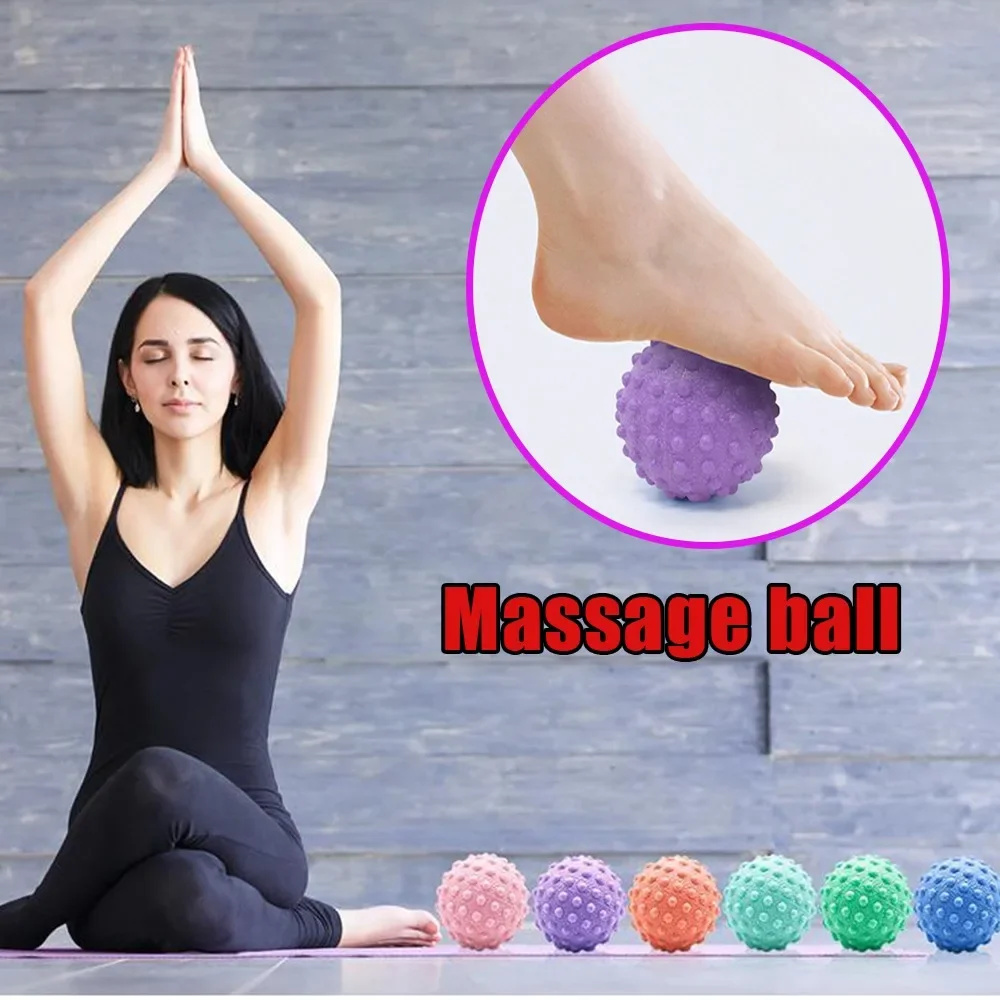 TPR Solid Double Massage Balls Bumpy Yoga Fascia Ball Spiky Durian Peanut Massage Ball For Foot Muscle Relief Shoulder Neck Deep