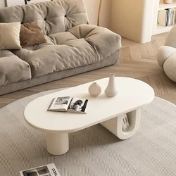 Japanese Oval Coffee Tables White Minimalist Modern Wood Coffee Tables Storage Bedroom Moveis Para Sala Decoration Accessories