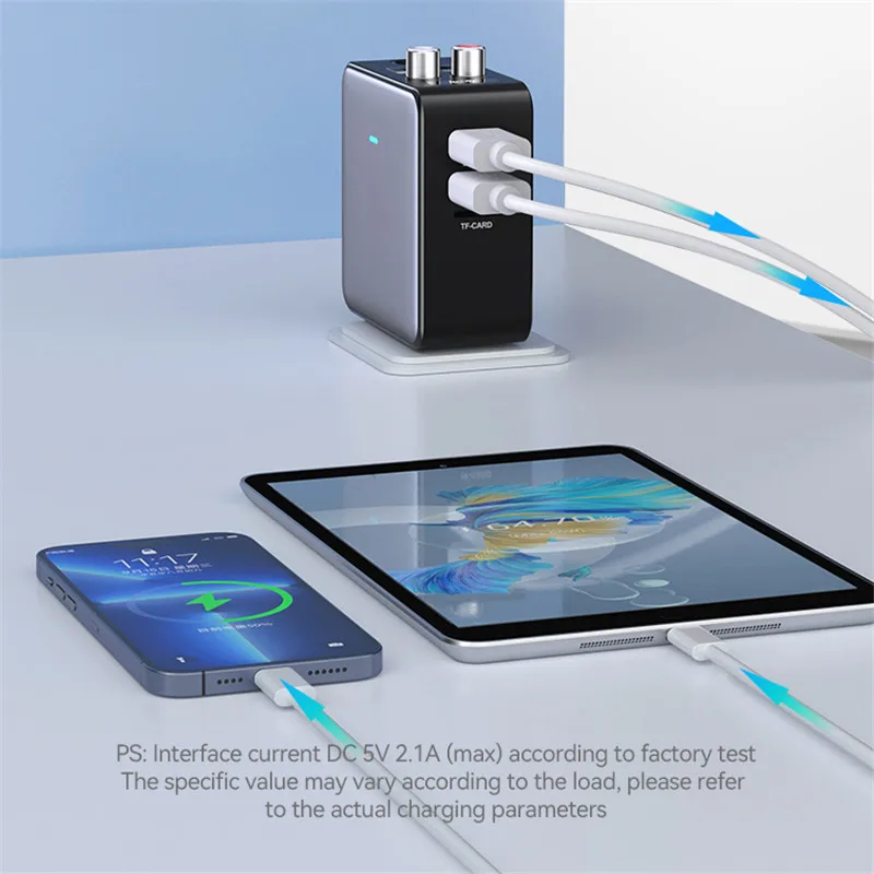 Multi-Function Bluetooth 5.3 Adapter Wireless Audio Receiver Transmitter Bluetooth Support Singing And Charging TFcard Function