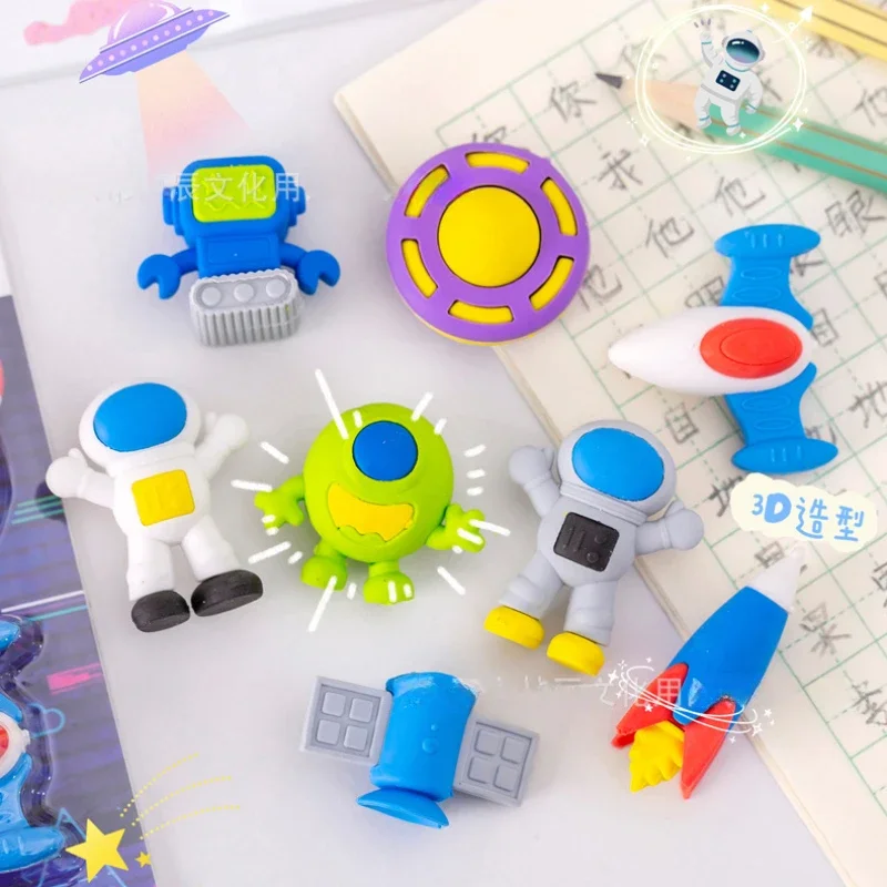Креативный-милый-мультяшный-астронавт-креативный-милый-ластик-для-карандашей-детский-съемный-ластик-студенческие-канцелярские-принадлежности