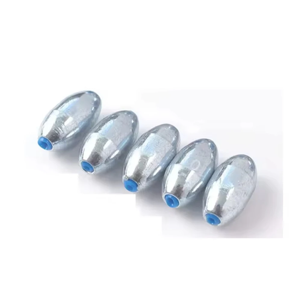 25 Stück hohle olivförmige Angelsinker Oval Drop Shot Bass Fishing Weight Casting Sinker für Salzwasser-Süßwasser-Angelwerkzeug – Detail 1