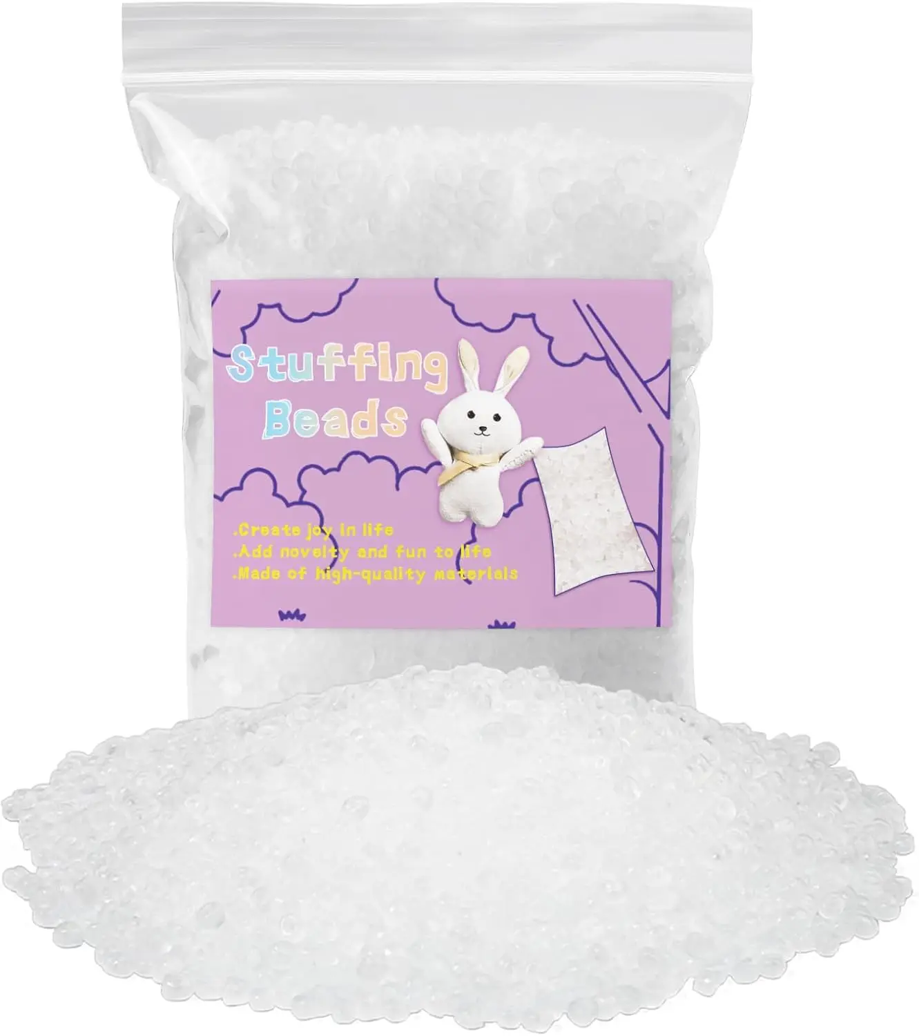 

Premium Plastic Weighted Stuffing Beads, 910g / 2LB for Stuffed Animals, Bean Bags, Pillow Cushion