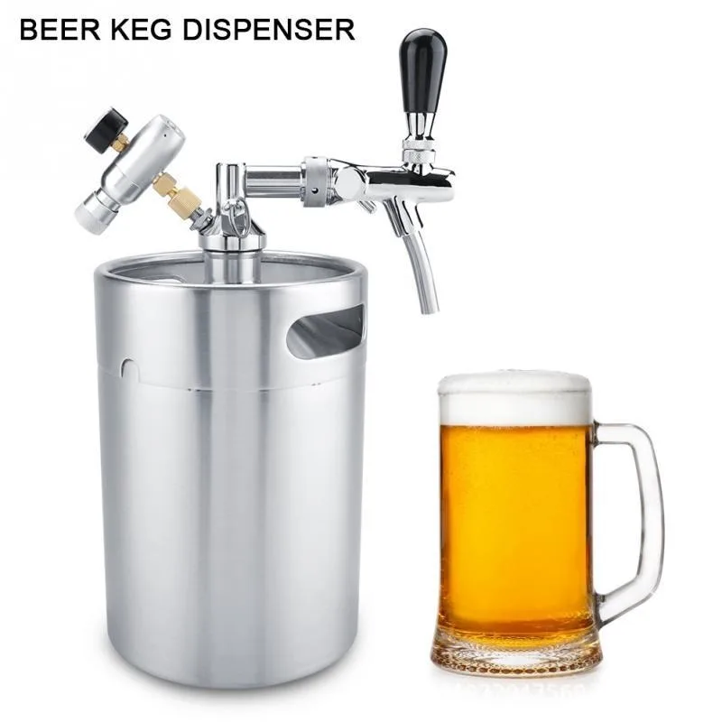 Mini Stainless Steel Wine Barrel Coffee Barrel Automatic Beer Beer Container Stainless Steel Wine Spear Divider No. 4