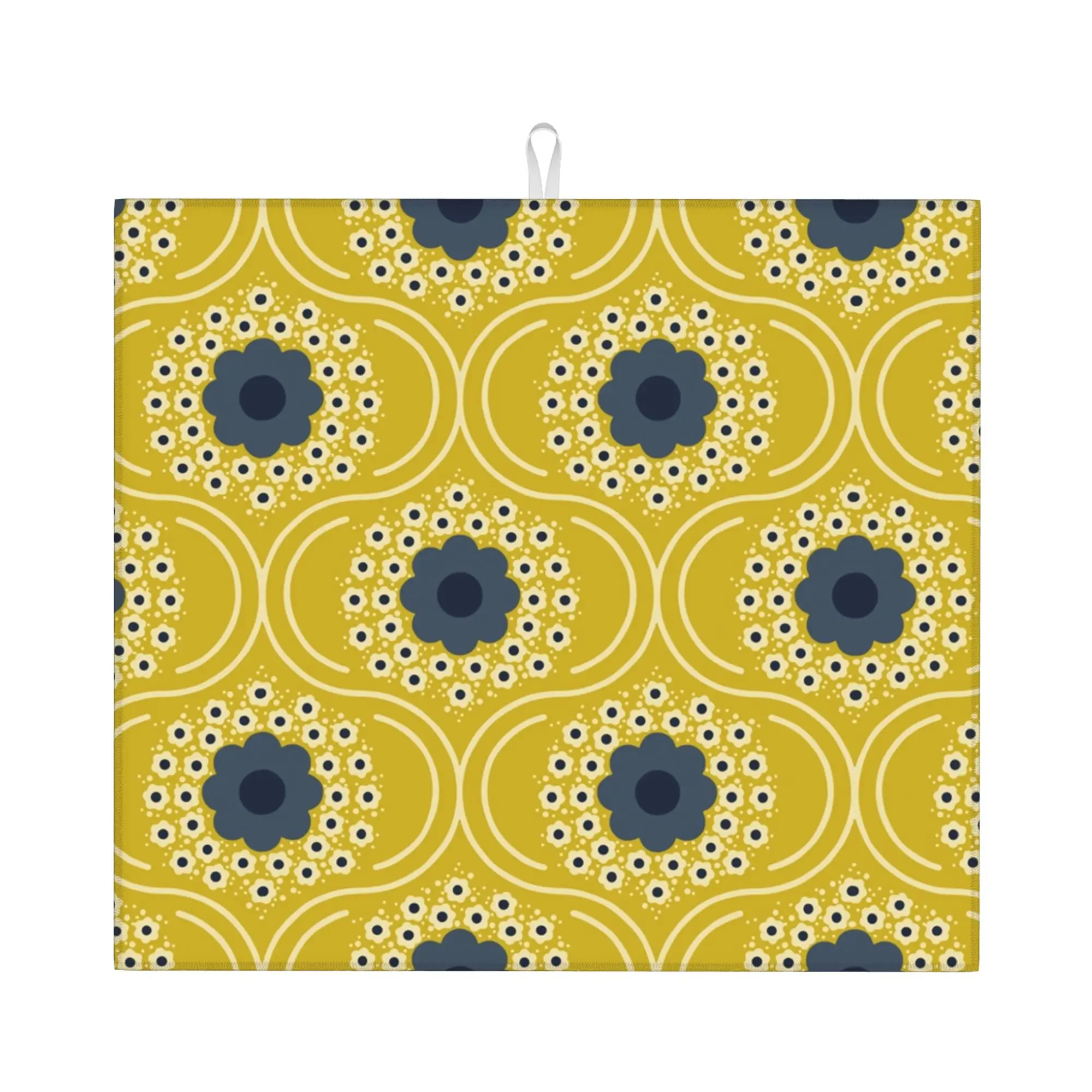 Orla Kiely Bubble Flowers Non Slip Kitchen Counter Protector Mat Barware Tableware Reusable Bathroom Drying Mat For Kitchen