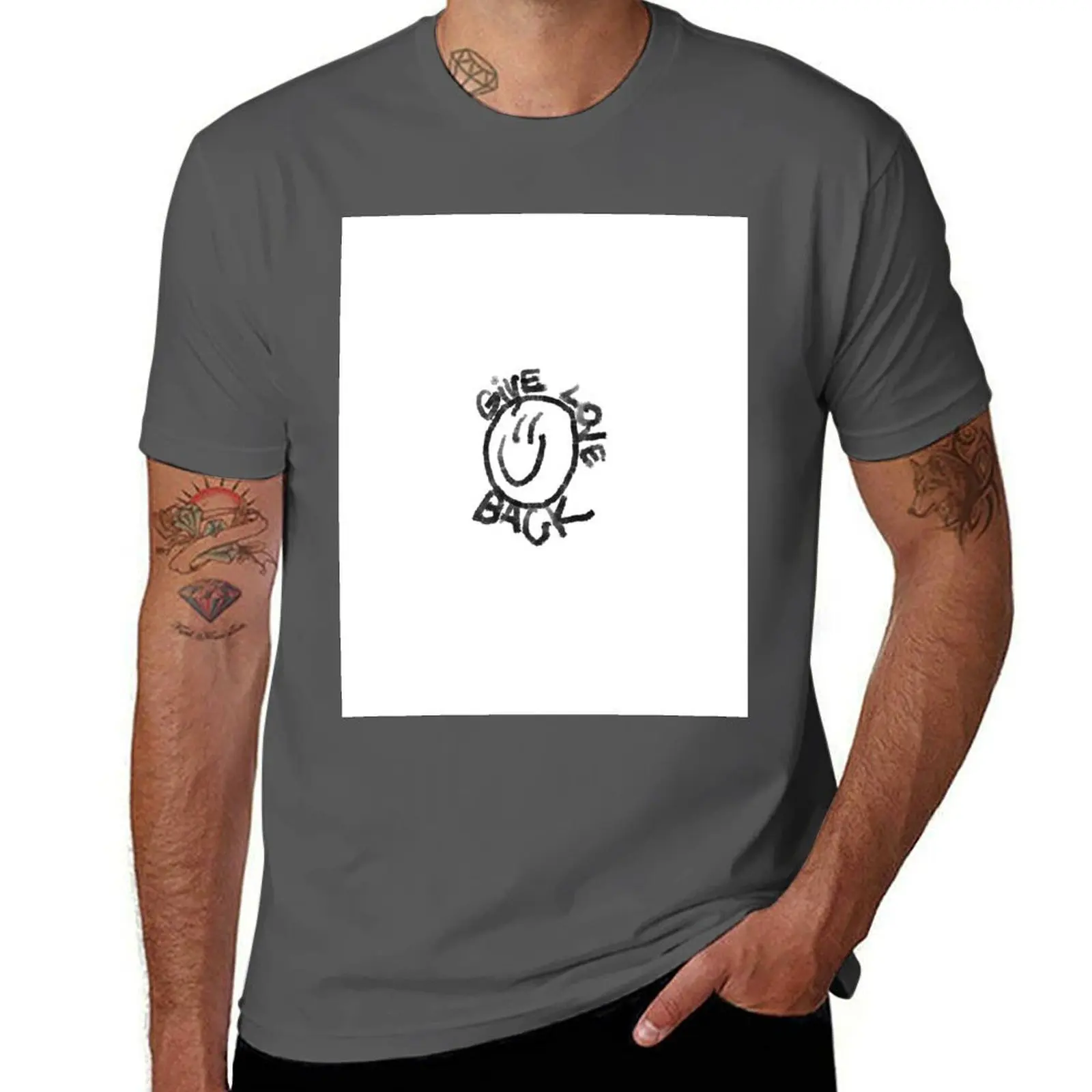 Give love back T-Shirt cotton t shirts high quality t shirt man plain t shirts for man cotton T-Shirt