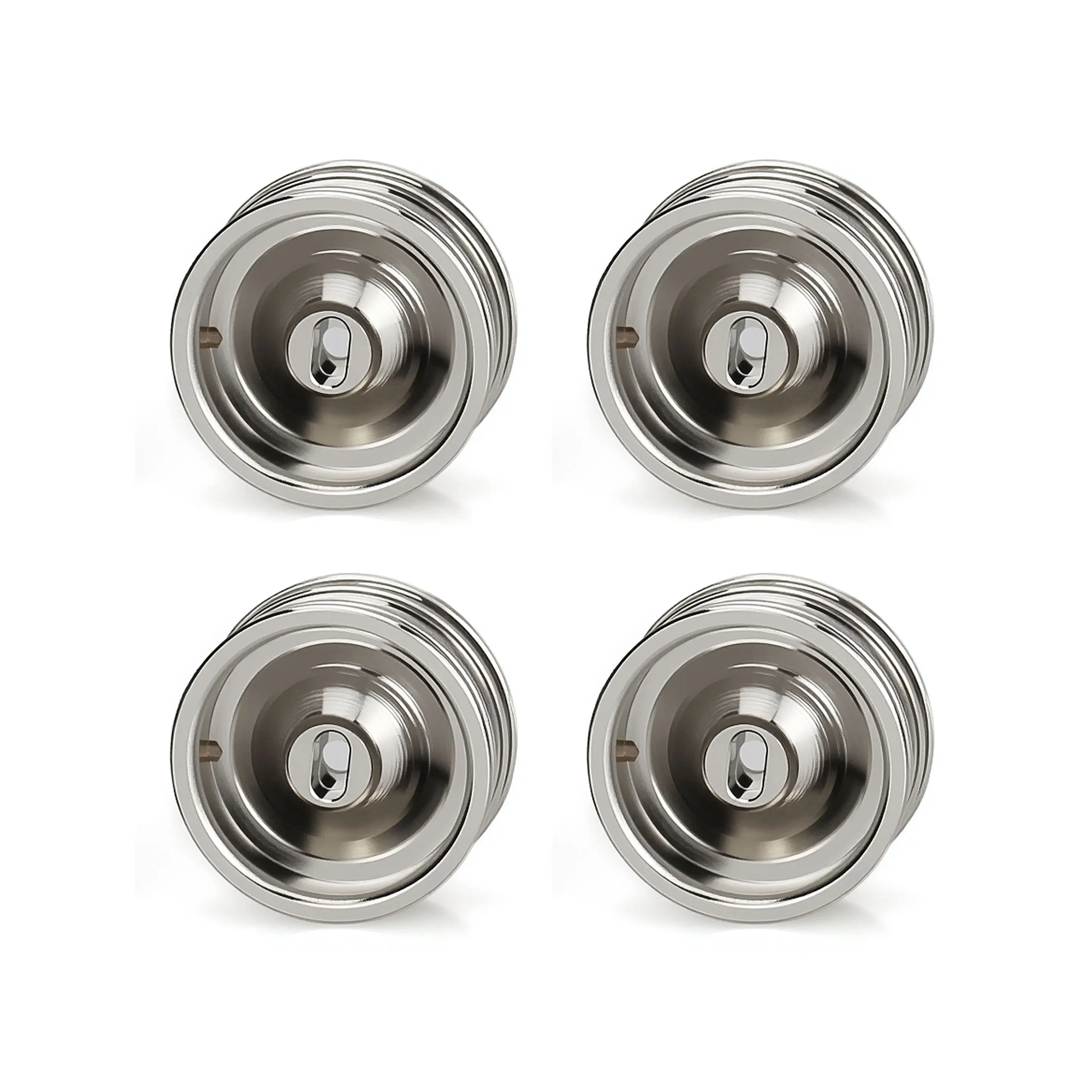 HR 0.7 Inch Chrome Brass Wheel for Axial SCX30 9.3g Per Rim +4mm Single Side Width 1 Set Heavy Duty Weighted Upgrade Accessory