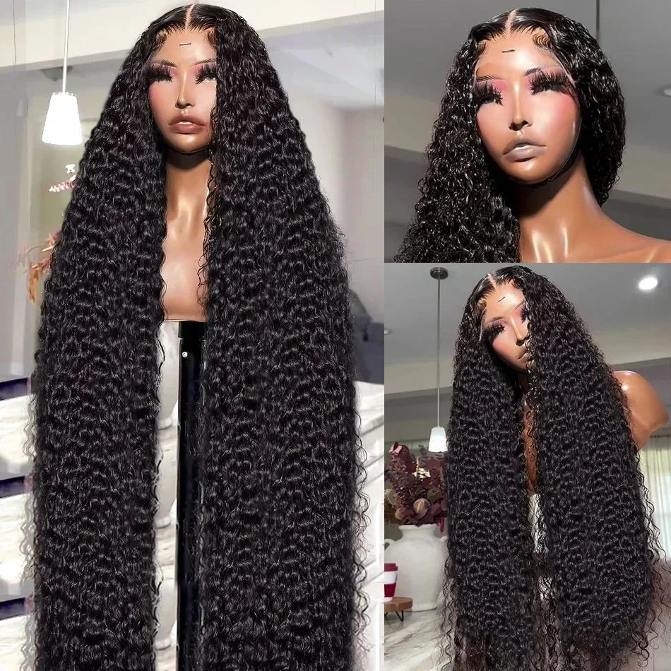 30 40 50 Inch Deep Wave 13x6 Hd Loose Curly 13x4 Lace Front Human Hair Wigs Glueless Water Wave 13x6 Lace Frontal Wig For Women