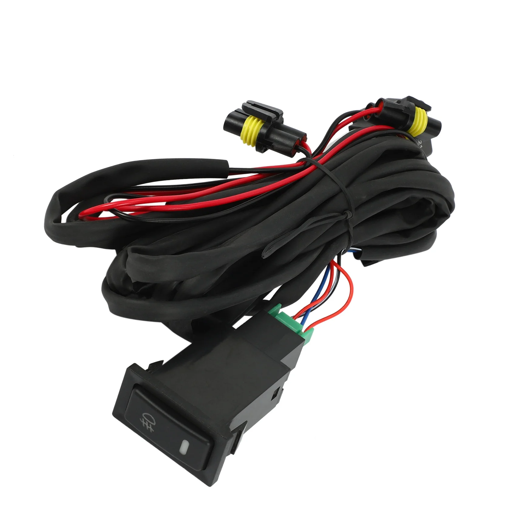 Durable-Set Of Wiring Harness Sockets Wire + Switch With Led Indicators Relay Cable For Fog Light Lamp For Toyota