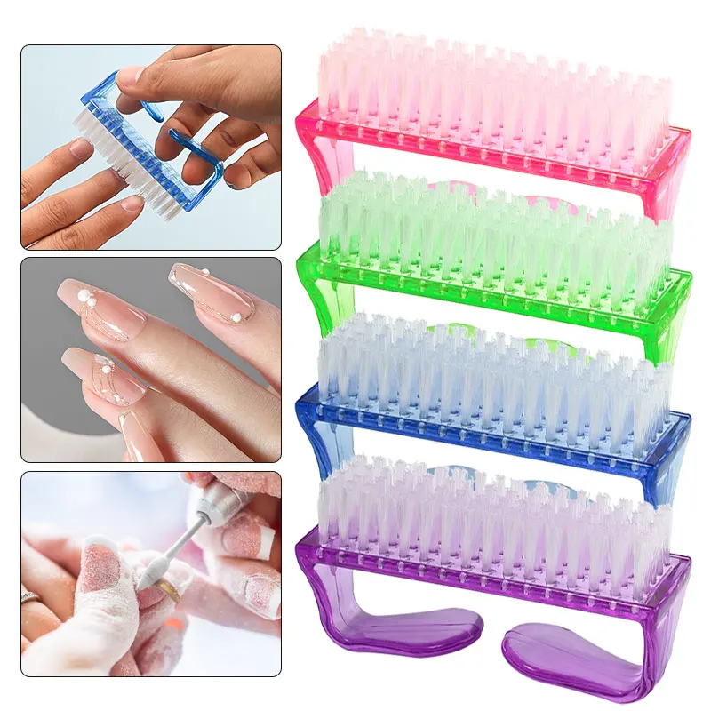 Escova Grande de Limpeza para Unhas, Plástica e Macia, Remove Poeira, Cuidados com os Dedos, Ferramenta para Manicure e Pedicure com Gel UV, Escovas de Maquiagem, Ferramentas de Esfoliação