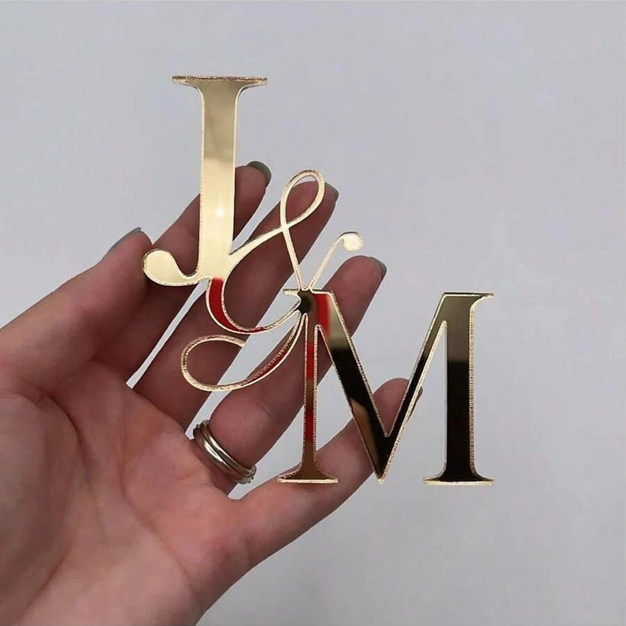 Personalized Acrylic Name Decorations: Party Essentials - Unique Baking Decoration Accessories - Customizable Text - Exquisite Name Tags for Weddings - Personalized Acrylic Cake Tags - Suitable for Holiday Parties, Birthdays, Wedding Parties, Wedding Cake Decorations - Made of Acrylic Material - Suitable for Birthday, Wedding Decorations, Mother's Day, Graduation Ceremonies, and Other Occasions
