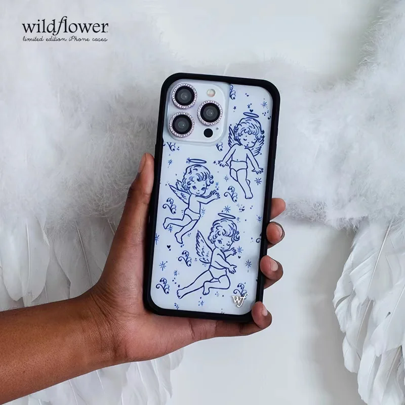 

Wildflower Girls Cherubs Angel Cupid Phone Case for iPhone 12 13 14 15 16 17 Pro Max Plus Air 17Pro wf lovers Cute Cartoon Cover