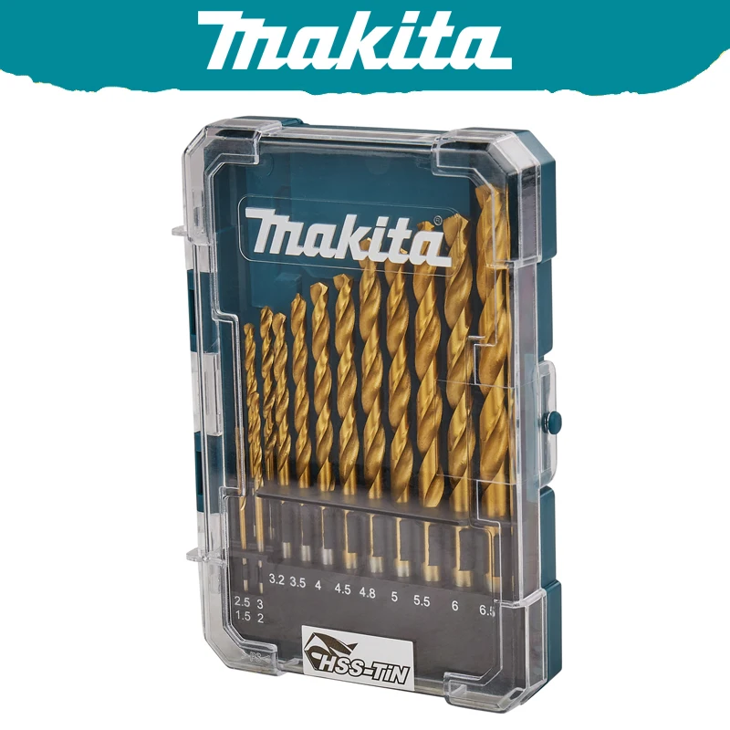 

Makita D-72855 HSS TIN Сверло Eco Set, 13-секционный перфоратор с титановым покрытием, домашние электрические сверла