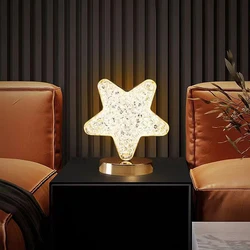 LED Moon Night Light Room Moon Stars Ornament Lamp for Children Girls Gift Bedroom Home Decorations Rechargeable Iron Art Light