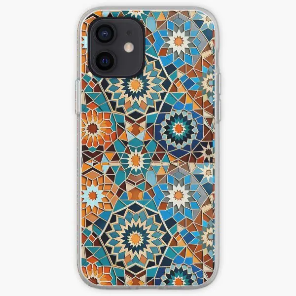 Moroccan Mosaic A Vibrant Zellige Tile  Phone Case Customizable for iPhone X XS XR Max 11 12 13 14 Pro Max Mini 6 6S 7 8 Plus