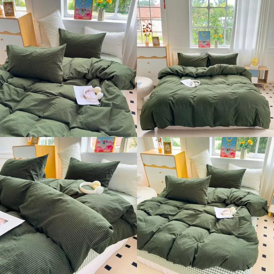 

Striped Duvet Cover Queen 100 Washed Cotton Stripes Duvet Cover Set Full 3pcs Pinstripe Pattern Bedding Set with Zipper Closure