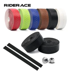 Bicycle Handlebar Tape MTB Road Bike PU Leather Perforated Belt Breathable Cycling Handle Bar Wrap Straps Fixed Gear Belt