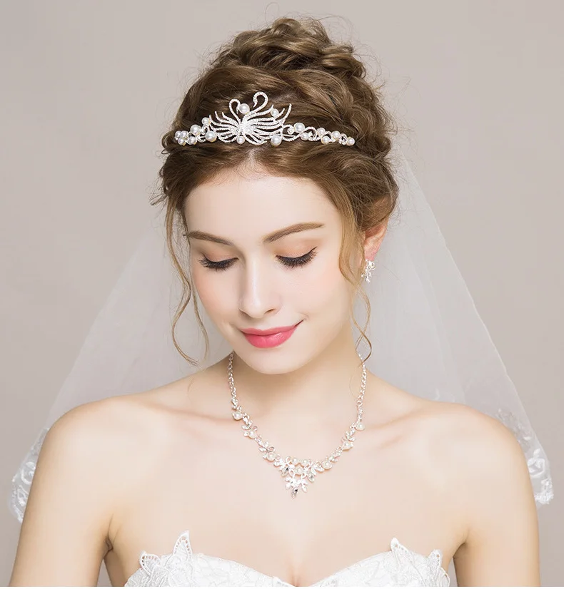 Silver Color Crystal Crowns And Tiaras Princess Prom Rhinestone Diadem Crown Tiara Headband For Women Bride Wedding Hair Jewelry image 2