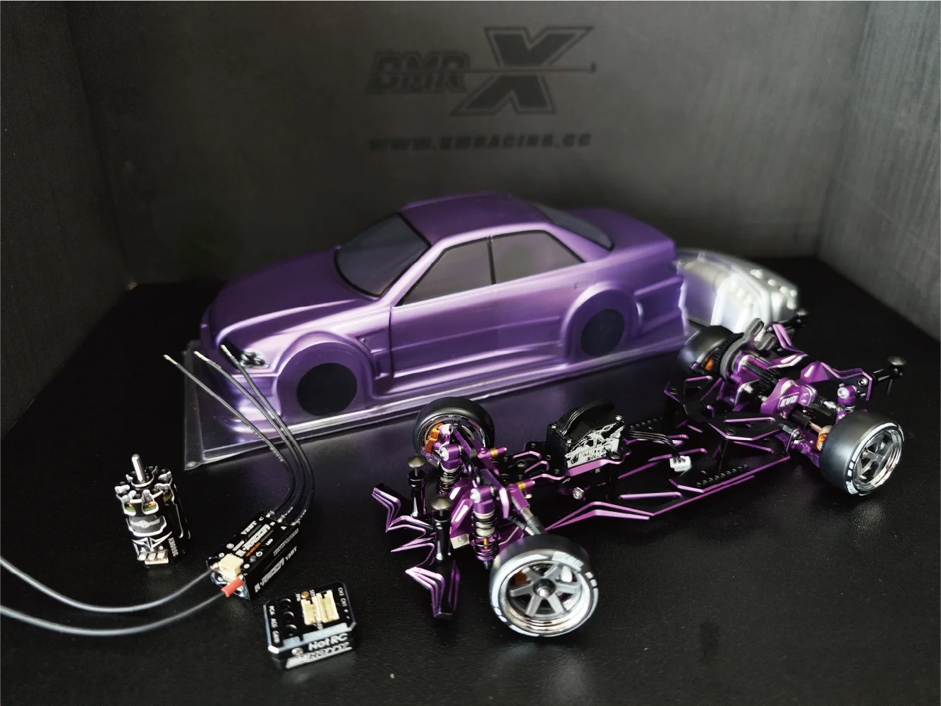 BMR-X EVO2.0 ARR-TP Version 1:24 Rwd Rc Drift Car Equipped Team Powers M-RadonV3BT MBX V4 Brushless Motor(BMRX-EVO2.0-ARR-TP)