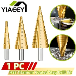 4-12 4-20 4-32 MM HSS Titanium Coated Step Drill Bit Drilling Power Tool Metal High Speed Steel Wood Hole Cutter Step Cone Drill