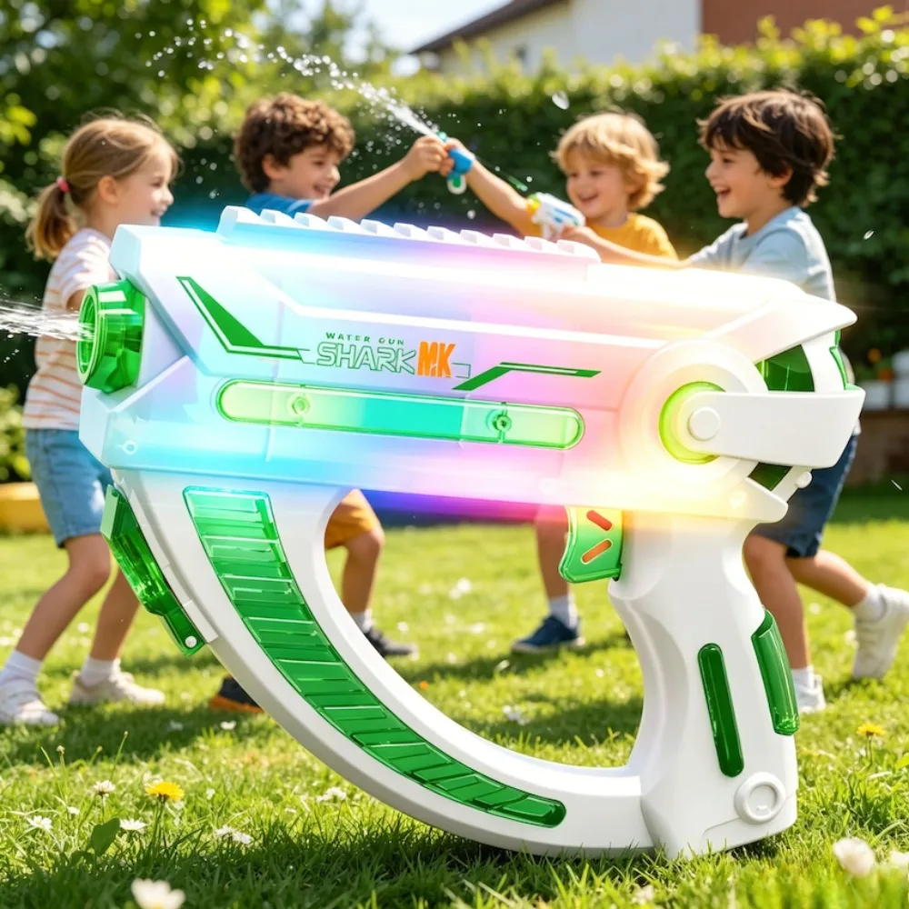 Rainbow Pineapple Electric Water Gun Toy Summer Outdoor Party Continuous Shooting Game for Kids Adults Pool Beach