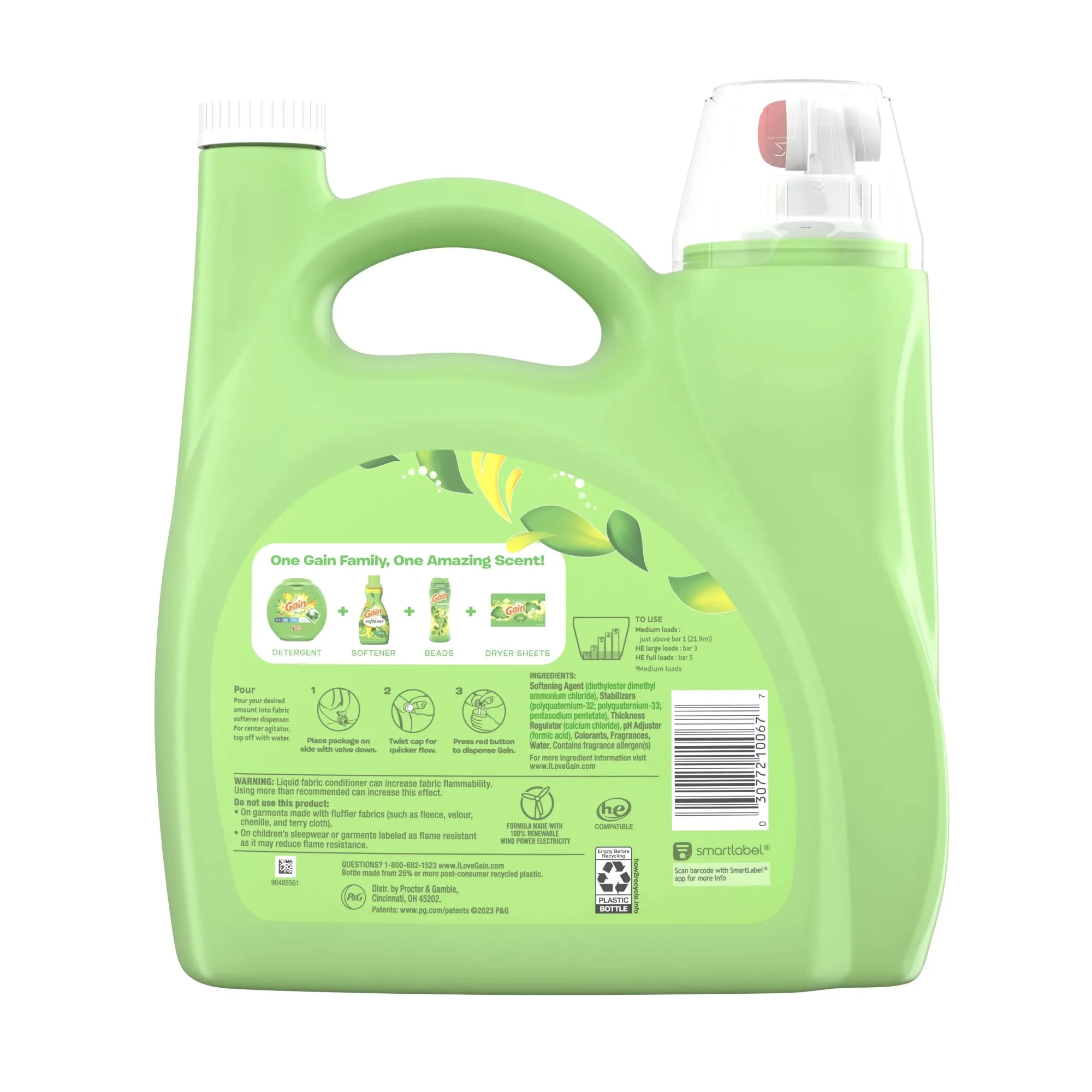 منعم وبلسم قماش الغسيل السائل، رائحة أصلية، 140 أونصة سائلة، 190 حمولة