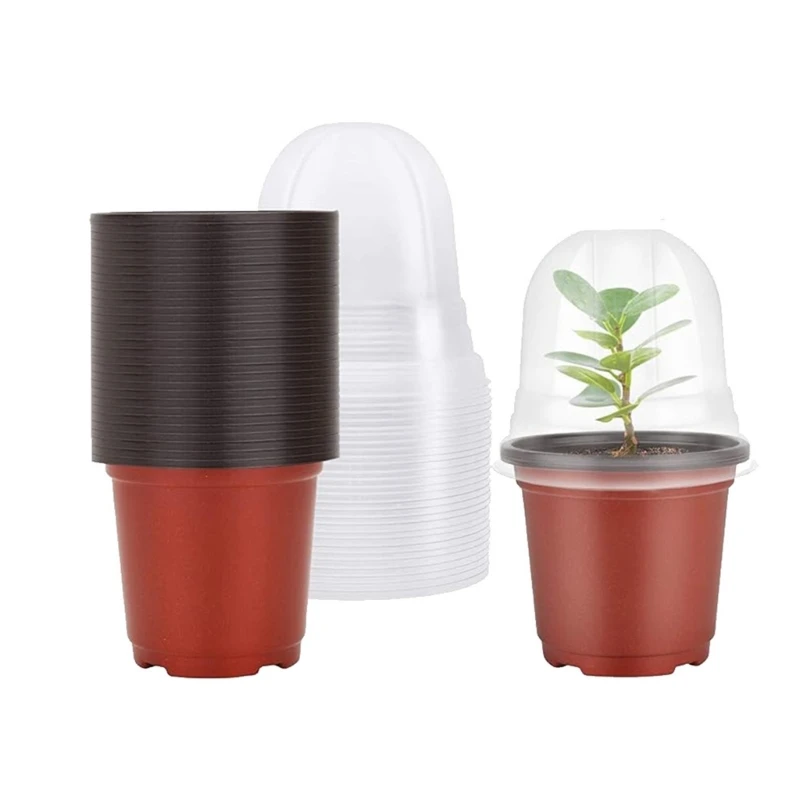 Plastic Nursery Seed Starting Pots for Succulents Cutting Transplanting Flower Plant Vegetable Container