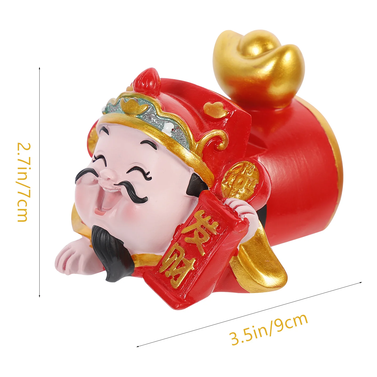 

Chinese Style Sculpture Lucky Ornaments Resintabletop Phone Holder for Desk Red