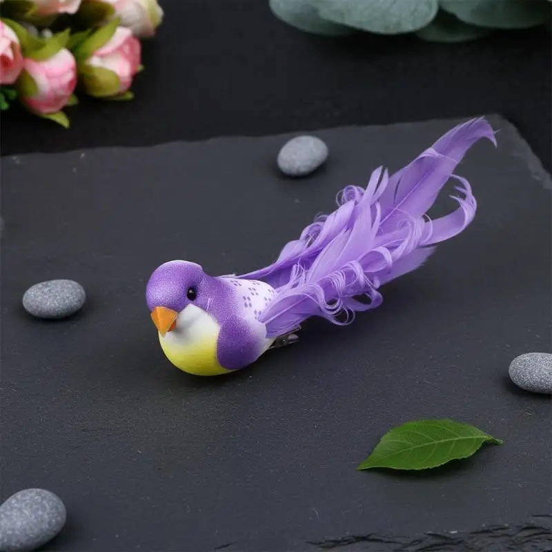 New 1Pc Random Simulation Swallow Tail Bird Clip Handmade Bird Plant-decorated Artificial Bird Handicrafts For Ornament