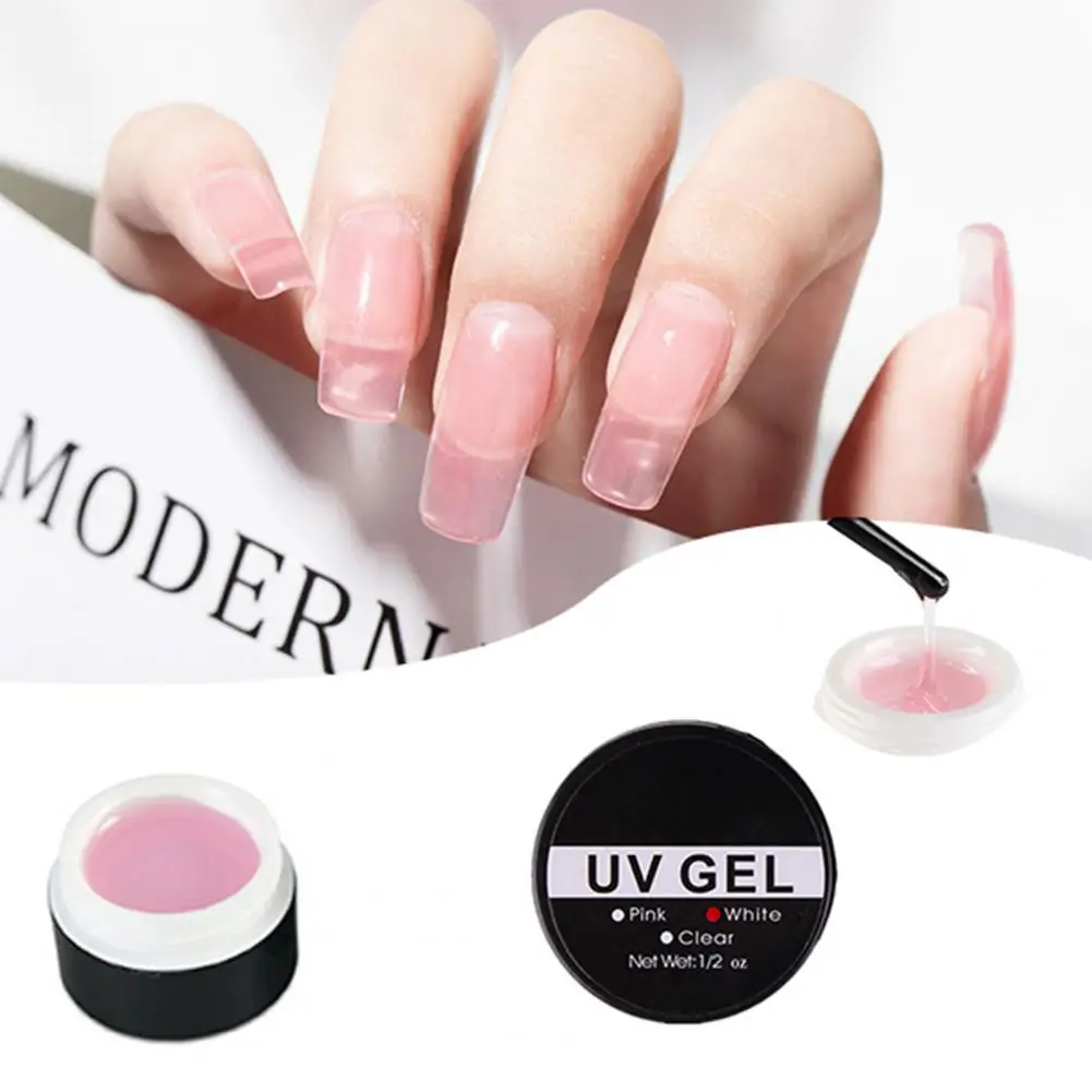Gel de extensão de unhas de secagem rápida Manicure para senhora, Nail Art Tools, construção de dedo, várias cores, 20g