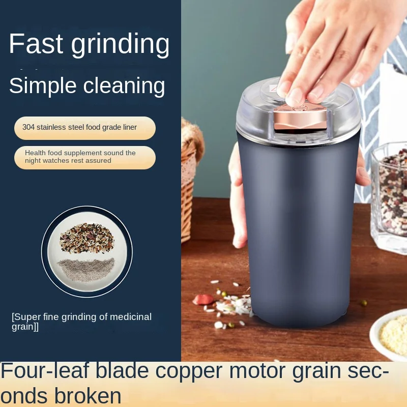 

Portable Food Coffee Grinder Electric Espresso Coffe Pepper Spice Blender Cup Dry Grains Beans Grinding Machine Kitchen Travel