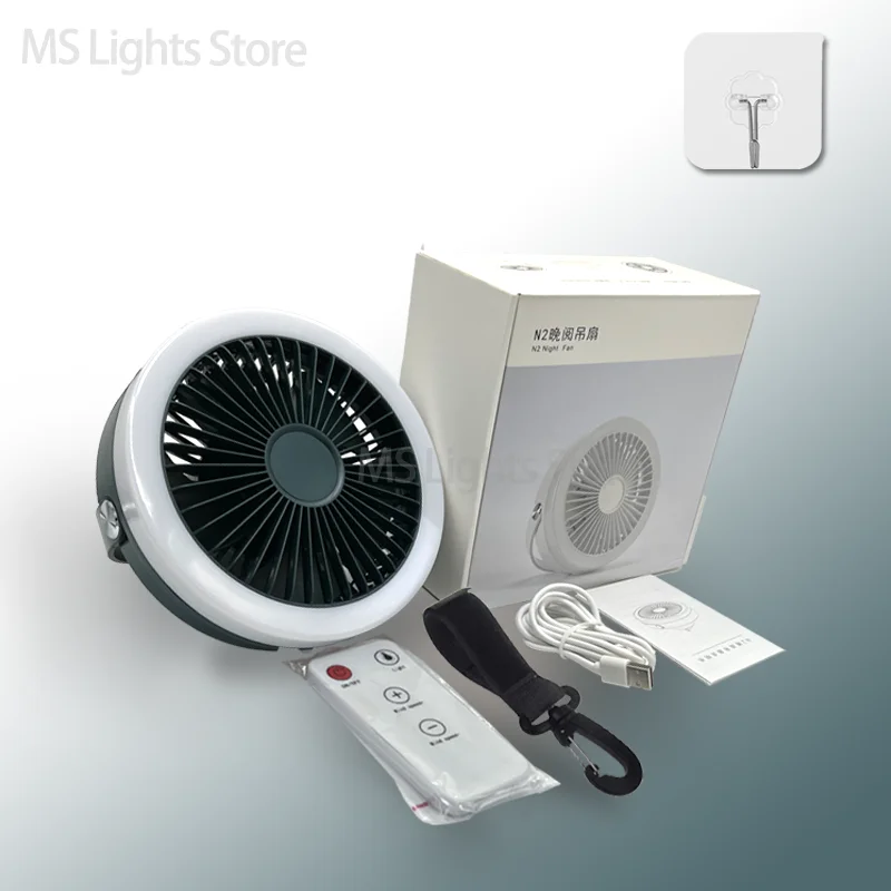 Imagem -05 - Miniusb Ventilador Multifunções Recarregável Portátil Barraca de Acampamento ao ar Livre Ventilador Teto Led Maquiagem Lâmpada Mesa Leitura Luz da Noite