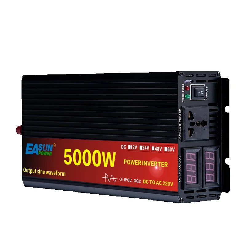 EASUN Zuivere Sinus Omvormer 12/24V 220V 5000W 4000W 3000W Auto Power Omvormer 12/24V DC naar AC 220V Converter Transformator - afbeelding 2