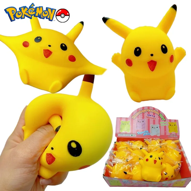 Kawaii Pokemon Pikachu Squeeze Toys Cartoon Kneading Recovery Stress Relief Toys for Adult Child Boredom Relief Hand Toy Gifts