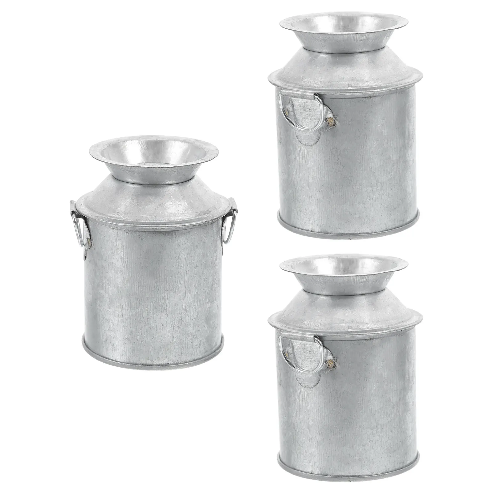 

3 Pcs Mini Flower Pot 4x4.5x6H Iron Vases Decorative Accessories for Mini House Small Dried Flowers Miniatures