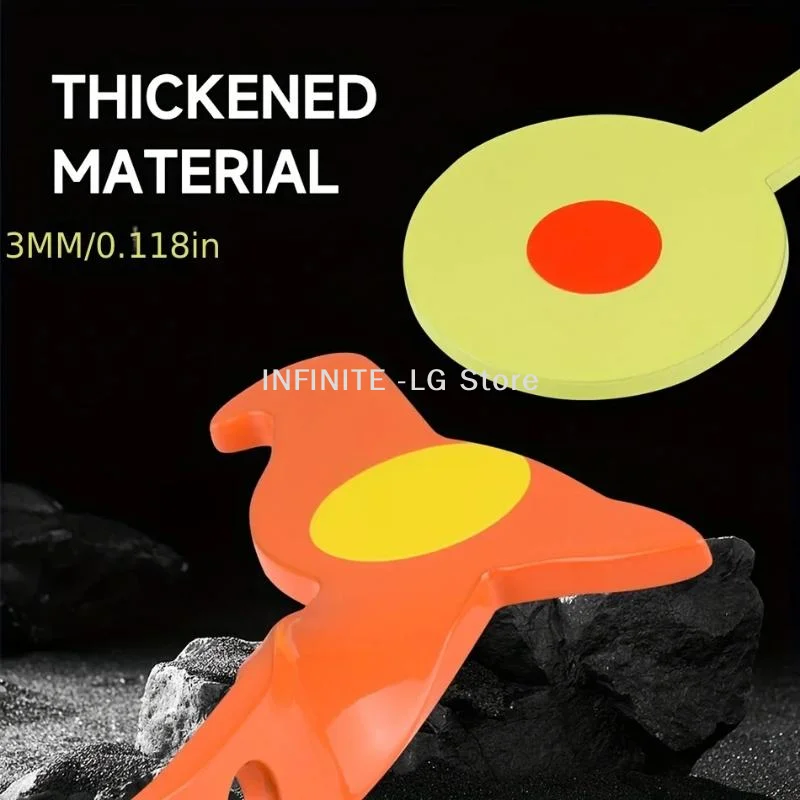 Bird Shaped Spinning Targets High Visible Colors Sturdy Stainless Steel For Outdoor Archery Air PracticeINFINITE -LG