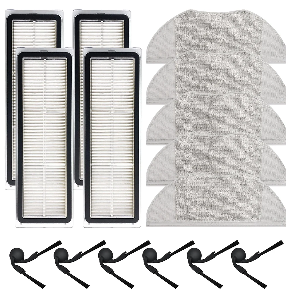 1 مجموعة ل-شاومي S40 / OV81 روبوت فراغ الجانب فرشاة فلتر HEPA ممسحة منصات عدة جهاز آلي لتنظيف الأتربة استبدال الملحقات