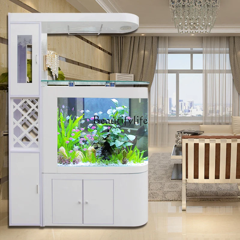 

Fish tank wine cabinet simple modern home living room creative medium and large water-free ecological aquarium