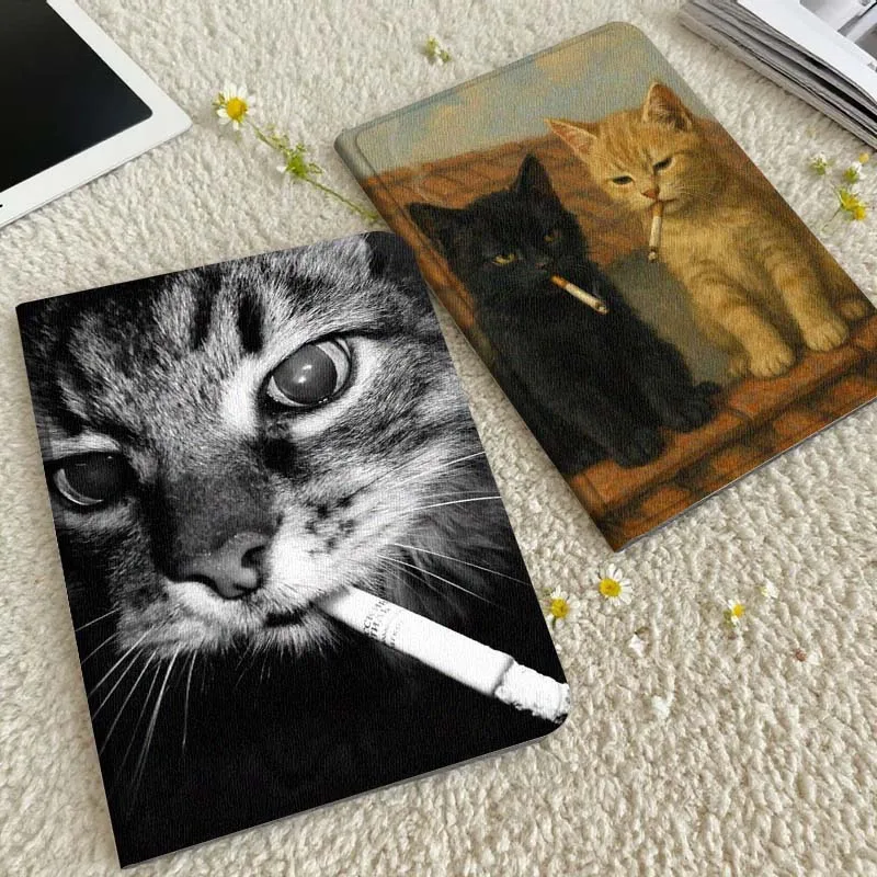 

Cat Cigarette Closeup Tablet Case For Xiaomi Redmi Mini Pad SE K 2 4 5 6 7 8 2023 2025 11 8.8 11.2 10.1 Pro Gift