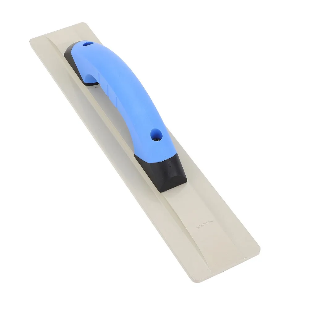 Flat Ergonomic Rubber Handle Plaster Trowel Beveled End Cast Magnesium Finishing Trowel Concrete Hand Float For Construction