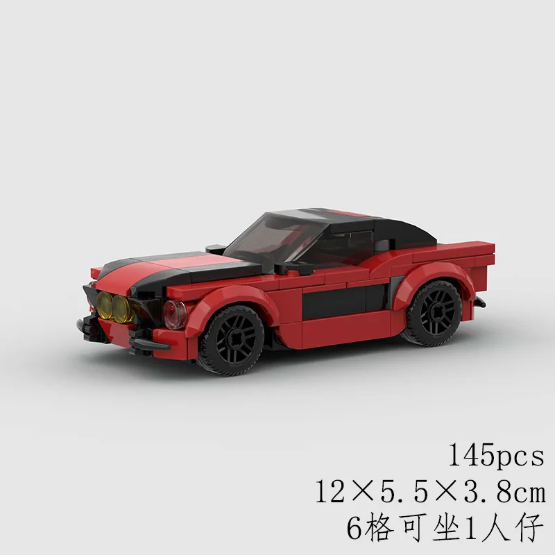 MOC Red Super Sports Cars Building Blocks Bricks DIY Sets Gifts Toys For Boys & Girls & Adults 145PCS