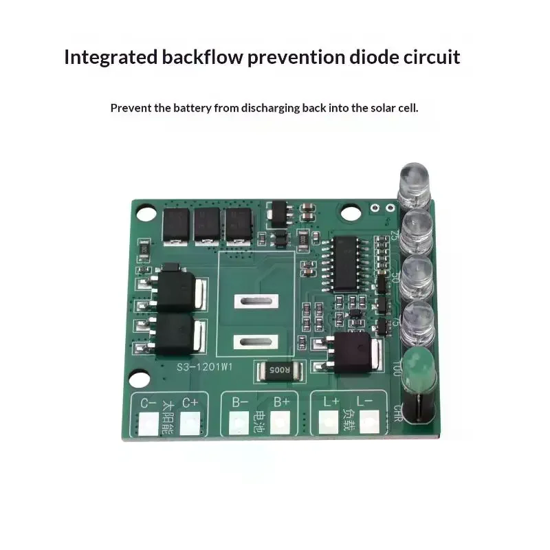 1 Pc 12V 12A Solar Controller Ternary Lithium Iron Battery Charger Module Charging Board for Panel & Off Grid System