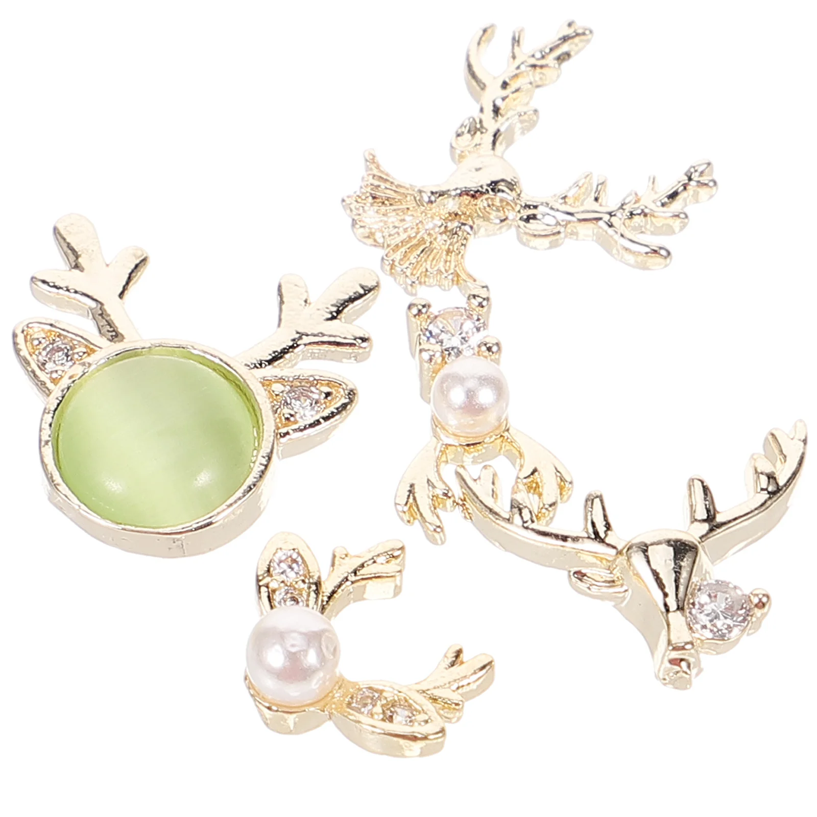 

5Pcs Women Nail Charms Christmas Nail Decorations Small Metal Jewels for Fake Natural Nails Holiday Party Supplies