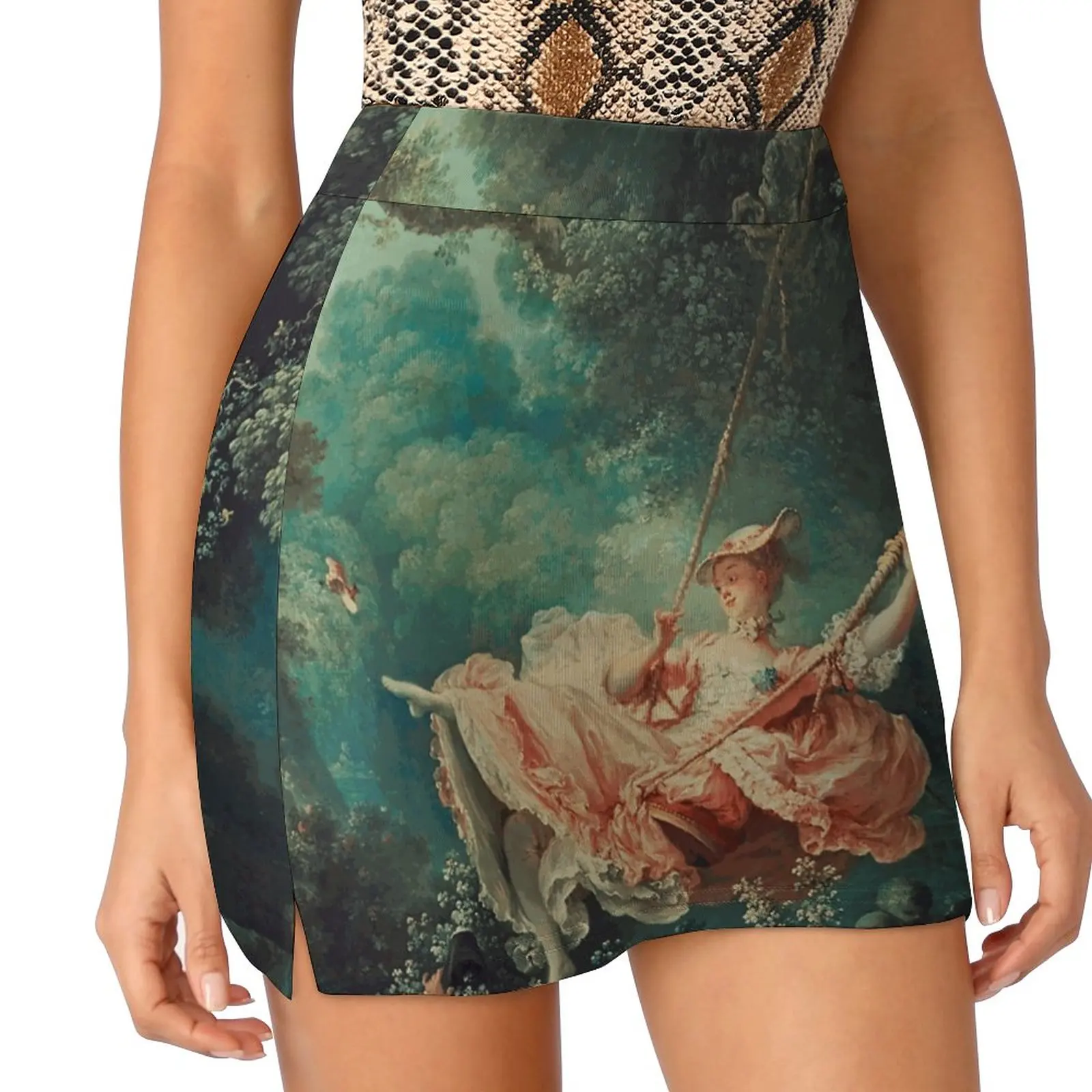 

The Swing Painting-Jean-Honoré Fragonard Women's skirt Aesthetic skirts New Fashion Short Skirts Swing Jean Honore Fragonard