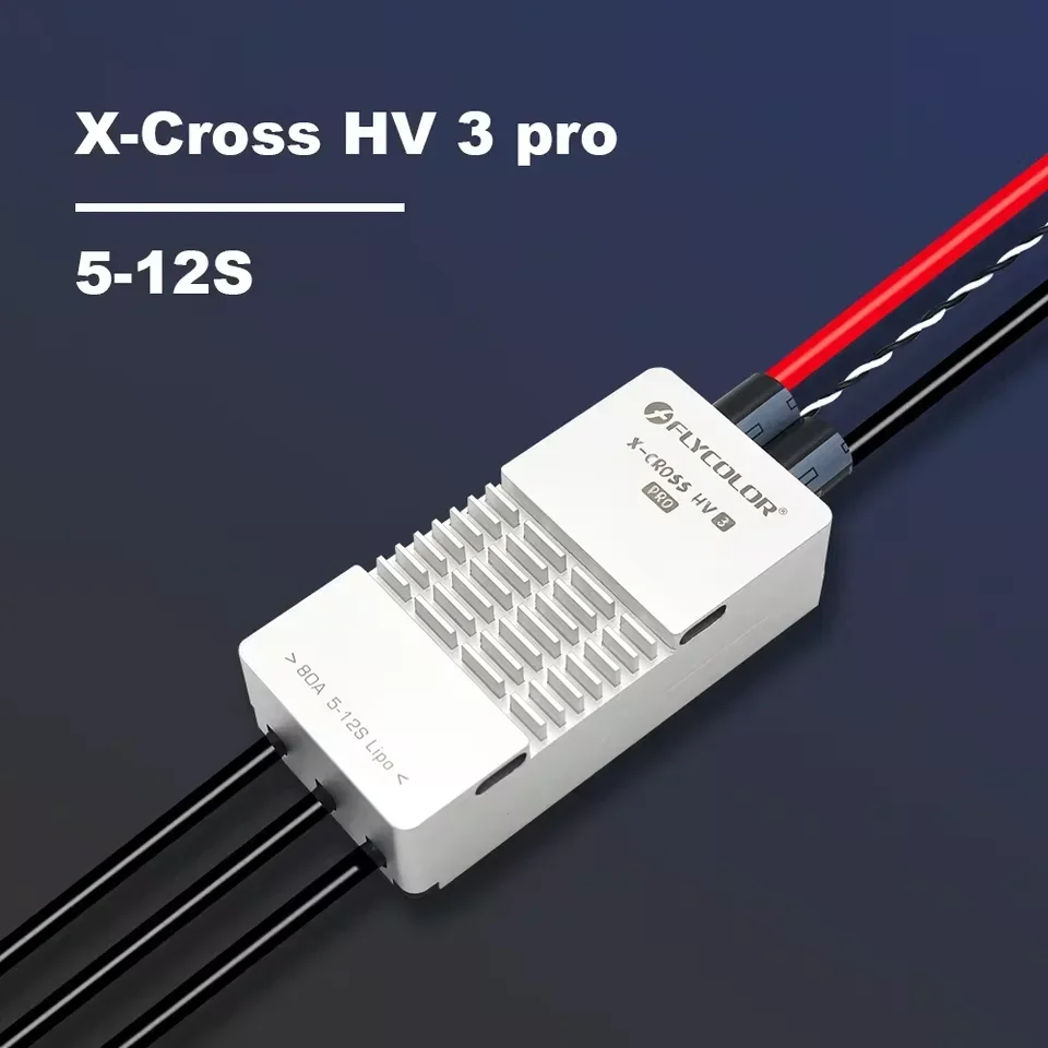 Flycolor 80A/200A ESC Borstelloze X-CROSS HV3 PRO 5-12S ARM 32-bit Geen BEC Elektrische Snelheidsregelaar voor RC Vliegtuig Drone Upgrade