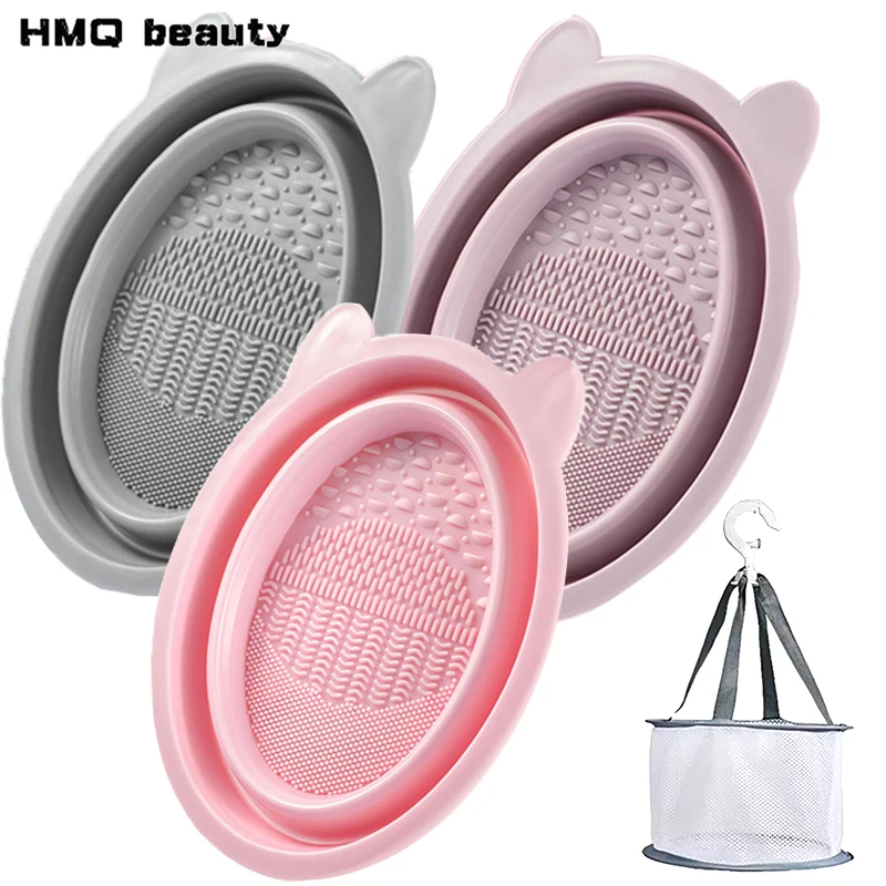 

Silicone Makeup Brush Cleaning Pad Beauty Egg Wash Bowl Cosmetic Eyebrow Brushes Cleaner Foldable Scrubber Board Makeup Tools