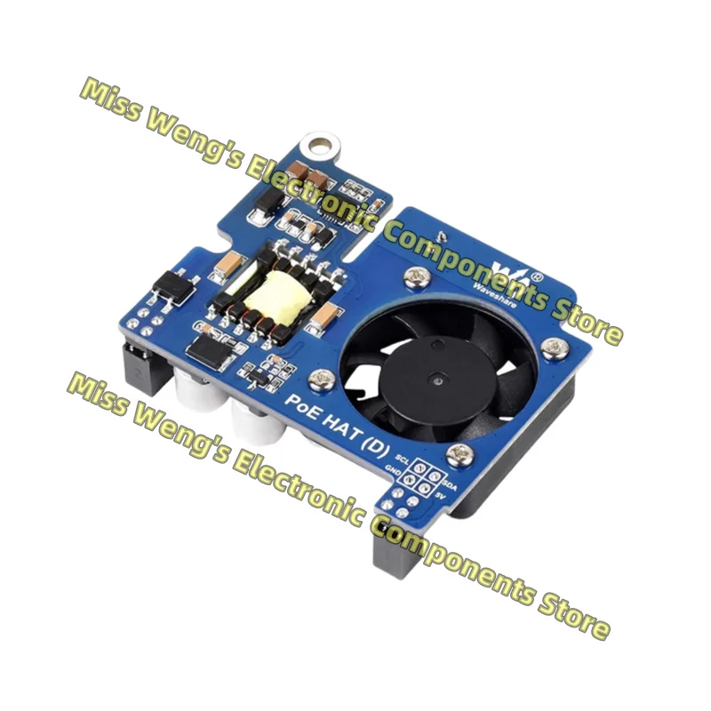 POE HAT(D) Expansion board POE Ethernet power module with cooling fan can be connected to the shell