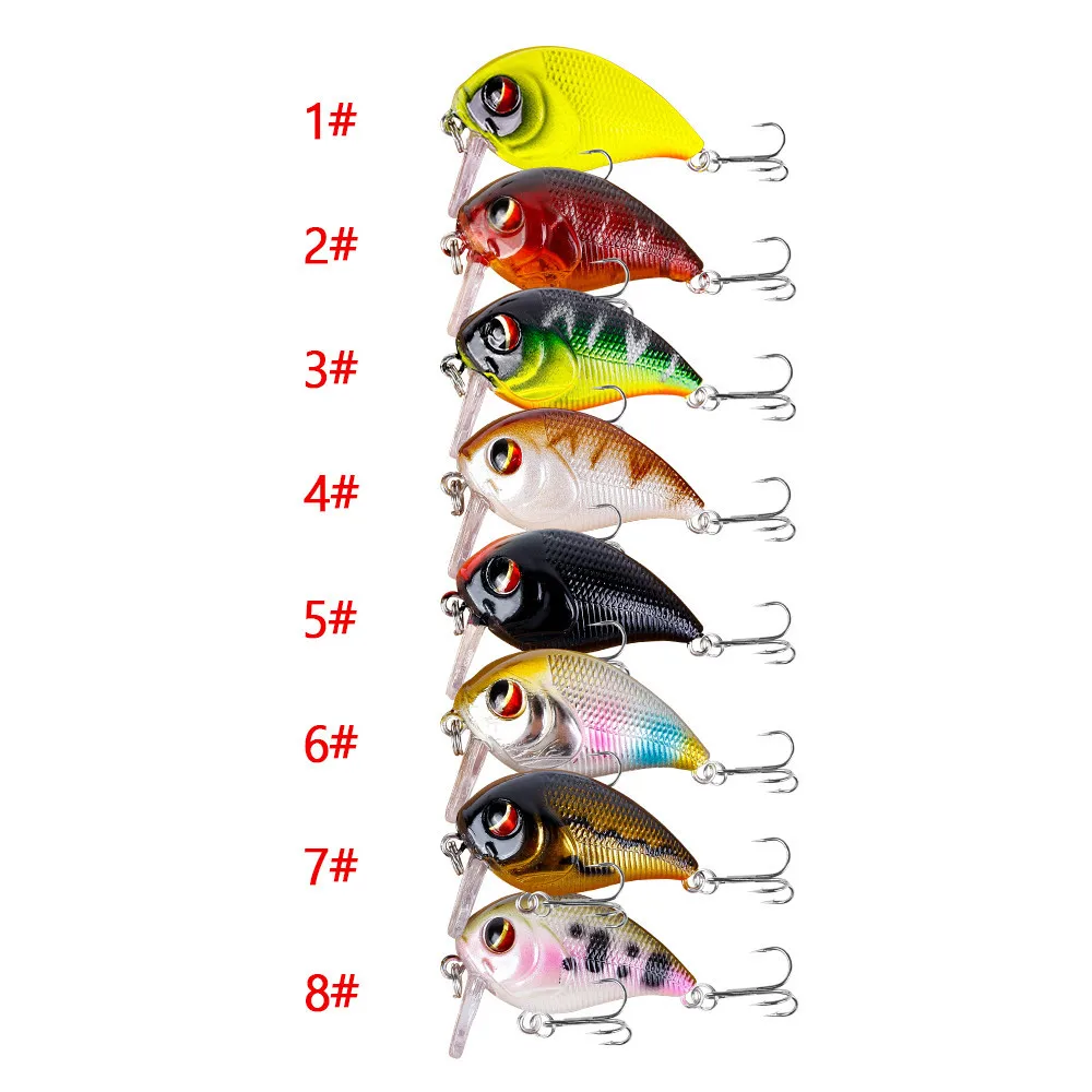 Fishing Lure Bait Floating Rock Little Fat Crankbait Bionic Plastic Hard Bait Fake Bait Perch Mouth Bass Top Water Lure Swimbait