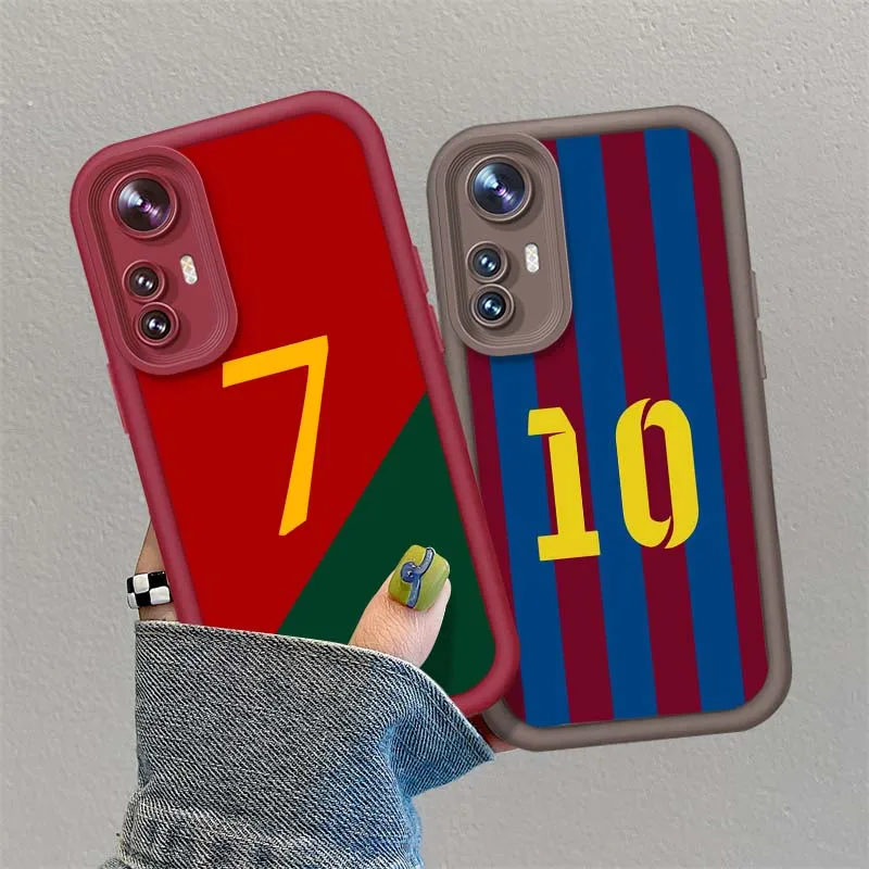 

Football Stars No.10 7 Logo For Xiaomi Mi 15 14 14T Redmi 13 13T 13C 12C 14C 12 12T 11 11i Lite Pro 5G Eye Ladder Phone Case